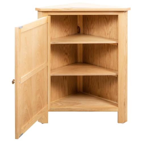 Corner Cabinet 23.2"x17.7"x31.5" Solid Oak Wood - view 6
