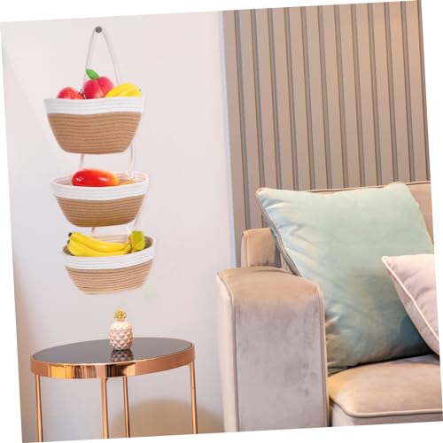 Cotton Rope Wall Hanging Large Capacity Organizer, Storage Basket - view 5