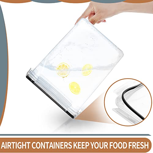 Large Airtight Food Storage Containers 5.2L / 195oz, 4pcs Pantry Kitchen Organizers and Storage for Flour, Sugar, Baking Supplies, BPA Free, Plastic Flour Containers with 20 Labels & Maker - view 4