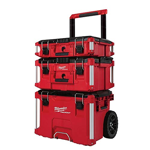 Packout Rolling Modular Stackable Tool Box Storage System, Red