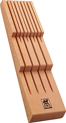 Kitchen Knife Drawer Insert - Holds 8 Knives - Beech Wood