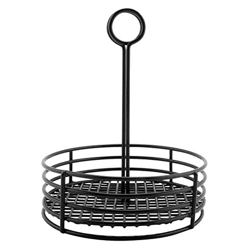 G.E.T. 4-31860 Black Round Stainless Steel Condiment Caddy Iron Teflon Coated Table Caddies Collection - view 6