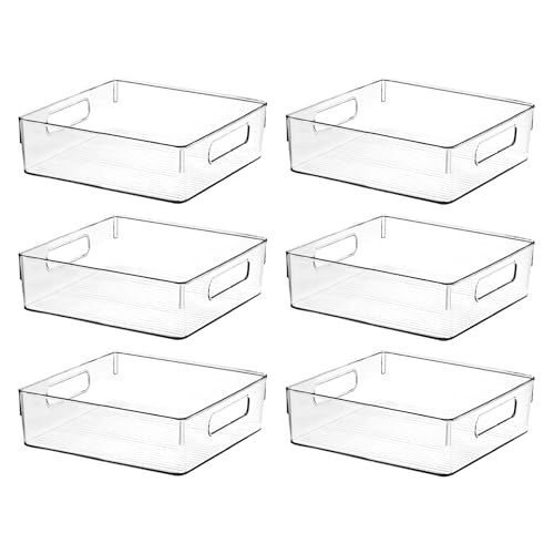 Clear Plastic Storage Bins, Pantry Organizers and Storage, Kitchen Organization and Storage Containers Bins for Organizing, Fridge, Freezer, Bathroom, Pantries, Medicine Cabinet Organizer Bin - view 8