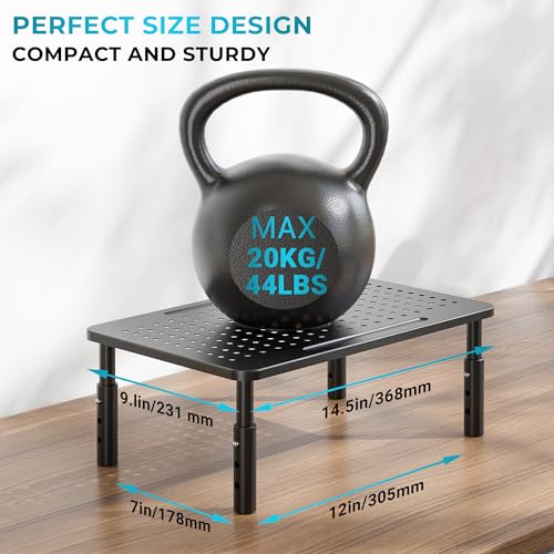 2 Pack Adjustable Monitor Stand Riser with Drawer, Supports 44lbs - view 2