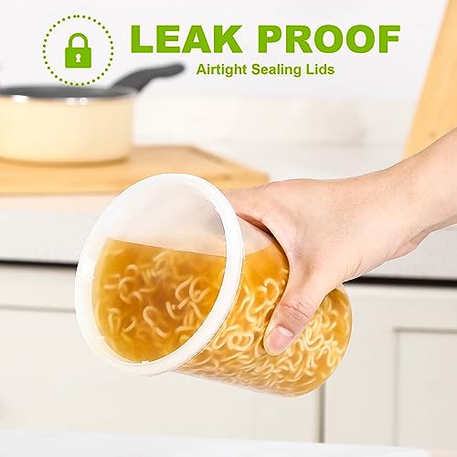 20 Sets 32 oz Plastic Deli Food Containers With Lids, Airtight Food Storage Containers, Freezer/Dishwasher/Microwave Safe, Soup Containers For Takeout Meal Prep Storage - view 4