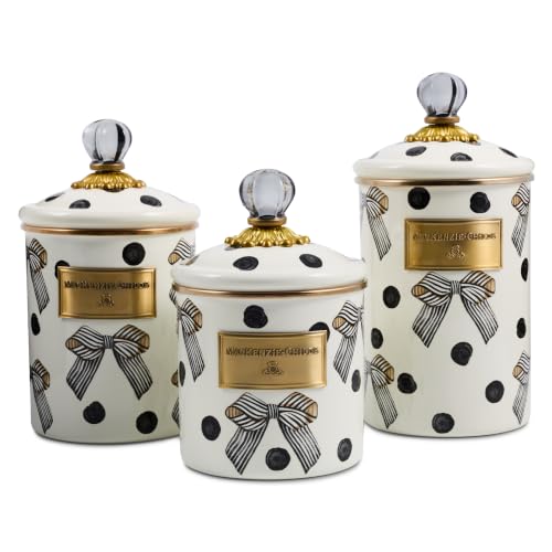 Enamel Canisters Set, Pretty as a Bow