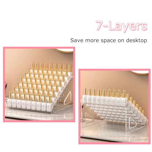 7-Tier Nail Polish Organizer Rack, 2 Pack Storage Holder Stand - view 3