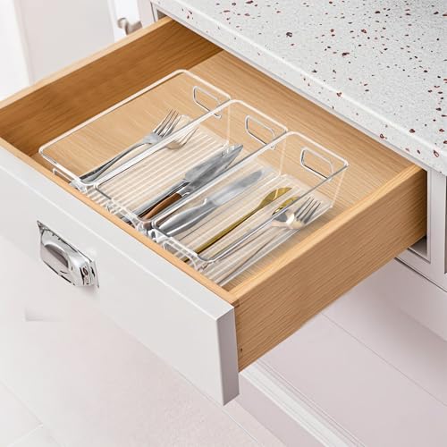 Clear Plastic Storage Bins 8 Pack - Pantry Organizers and Storage, Fridge Organizer Containers for Kitchen, Cabinet, Freezer, Bathroom, Clost, Home Organization - view 7