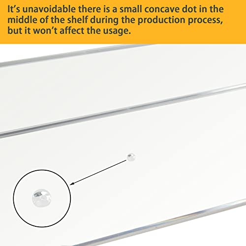 Clear Acrylic Shelves 12 Inch, Floating Wall Mounted Shelf for Wall Storage, Set of 2 - view 6