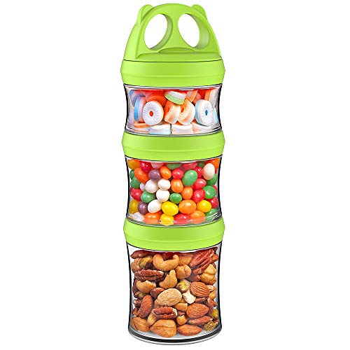 Portable Stackable Food Storage Containers Bundle - 7-Piece Set, Airtight, Leak-proof, BPA Free, Microwave & Dishwasher Safe - view 3