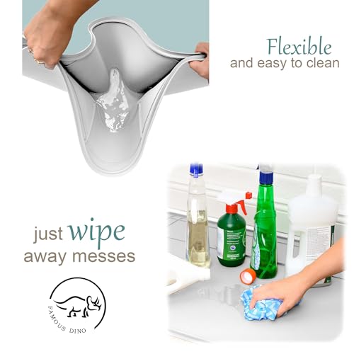 The Original Under Sink Mat - Silicone Waterproof mat, Trimmable, Easy to Clean, Kitchen cabinet liner, Under sink protector mats, Drip Tray with Lip - 31" x 22" or smaller - view 6