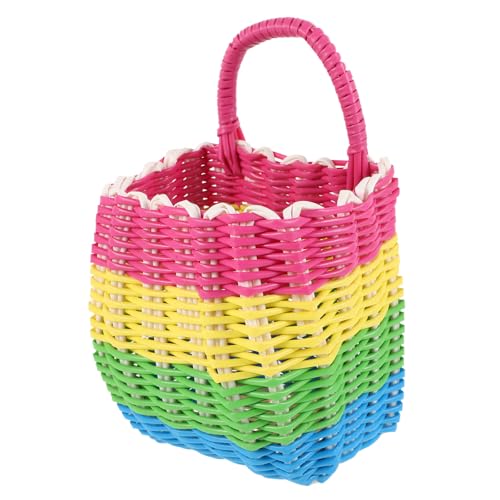 Single Handle Plastic Wall Hanging Storage Basket with Drainage Holes