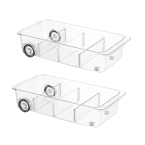 Fridge Organizer and Storage Drawer Roll Out Refrigerator Bins,2 Pack