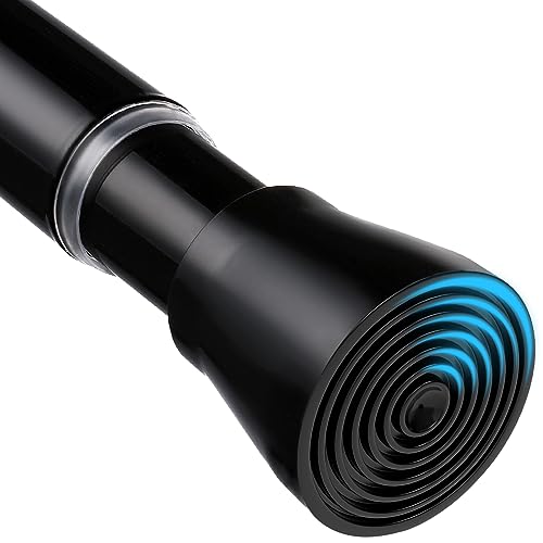 Tension Curtain Rod for Windows 28 to 48 Inch, Black