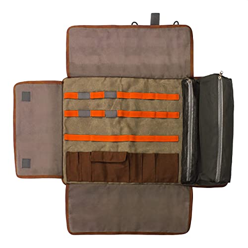 Cocktail Shaker Set Bartender Kit Bundle With Travel Bartender Bag: Complete Bar Tool Set | Barware Essentials, Premium Mixology Gear & Waxed Canvas Bartender Roll - view 6