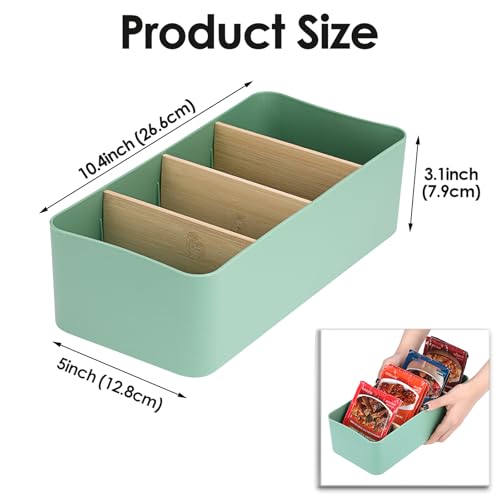 Seasoning Packet Organizer, Green Plastic Storage Caddy for Pantry - view 2