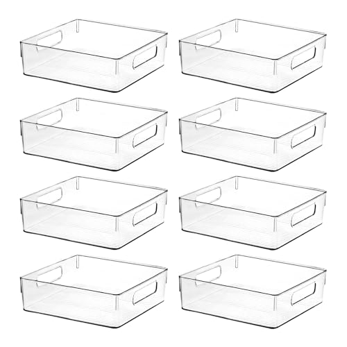 Clear Plastic Storage Bins, Pantry Organizers and Storage, Kitchen Organization and Storage Containers Bins for Organizing, Fridge, Freezer, Bathroom, Pantries, Medicine Cabinet Organizer Bin - view 6
