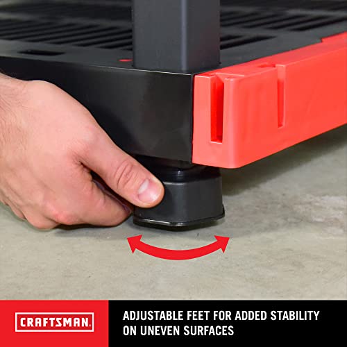Craftsman 4-Tier Heavy Duty Plastic Storage Shelves, Garage Organization - view 6