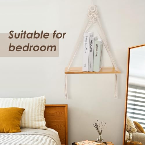 Macrame Wall Hanging Shelf Set of 2 - view 6