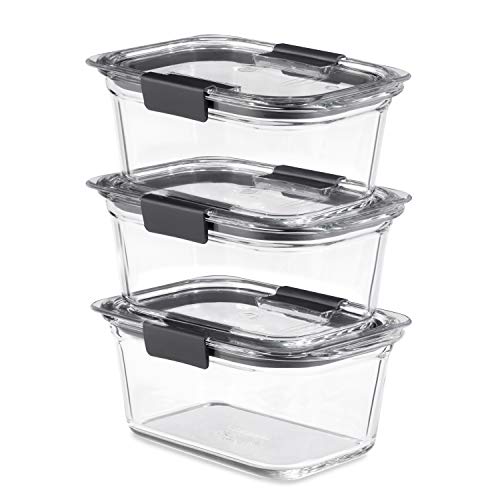 Brilliance Glass Storage Set of 9 Food Containers with Lids (18 Pieces Total), Set, Assorted, Clear & Brilliance Glass Storage 4.7-Cup Food Containers with Lids, Clear (Pack of 3) - view 5