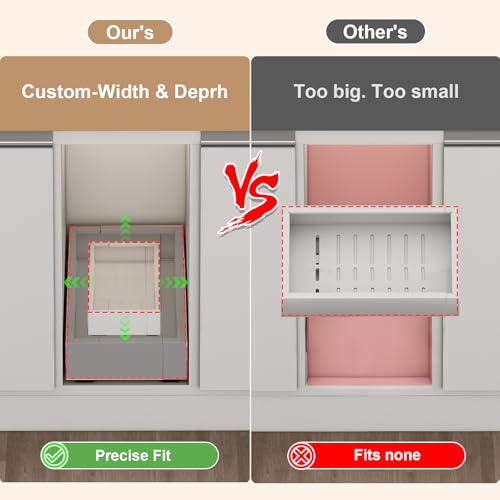 2Pc Pull out Cabinet Organizer,7"-11"W,17"-24"D,Expandable - view 3
