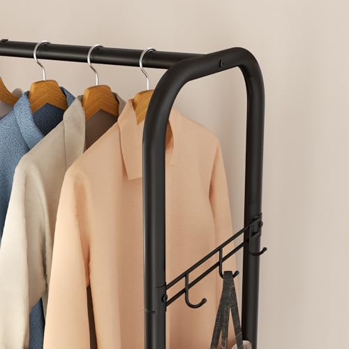 Wardrobe Standing Closet Clothing Rack With Shelf Hanging Clothes - view 5