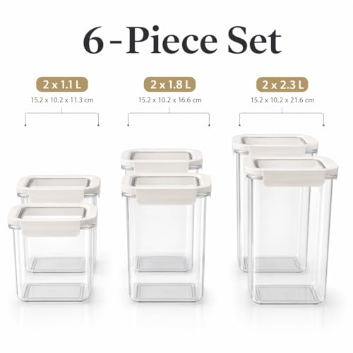 Kitchen Storage Containers, Set of 6, Food Organization and Storage Solution - view 2