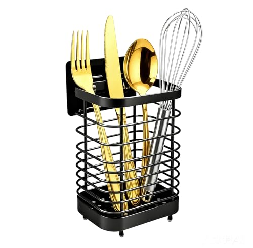 Stainless Steel Wall Mounted Utensil Holder for Kitchen Sink Drying Rack