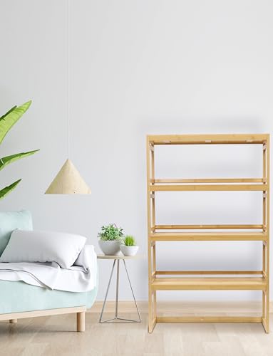 4-Tier Bamboo Storage Rack for Bathroom, Kitchen, Living Room & Closet - view 2