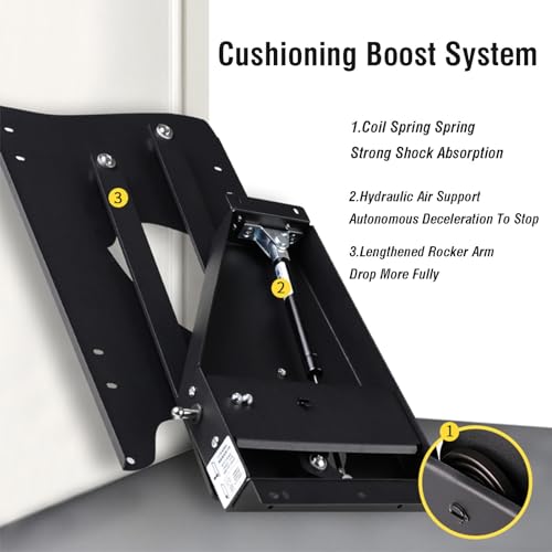 Cabinet Pull Down 2 Tier Pull Down Cabinet Organizer Pull Down Shelves, Aluminum Pull Out Shelf System, Space Saver Board for Kitchen Appliance Lift Upper Cabinet,One Color,Cabinet 600mm - view 7