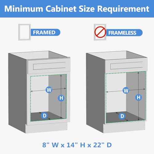 2 Tier Individual Pull Out Cabinet Organizer 7½"W x 21½"D, Slide Out Wood Shelves Organizers, Pull Out Drawers Organization and Storage for Kitchen Cabinet - view 4