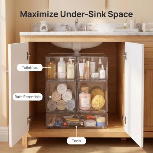 Baby Bottle Organizer, 5 Drawers Stackable Acrylic Storage - view 6