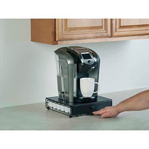 Nifty Rolling Coffee Pod Drawer – Black Finish, Compatible with K-Cups, 36 Pod Pack Holder, Compact Under Coffee Pot Storage Drawer, Slim Home Kitchen Counter Organizer - view 2