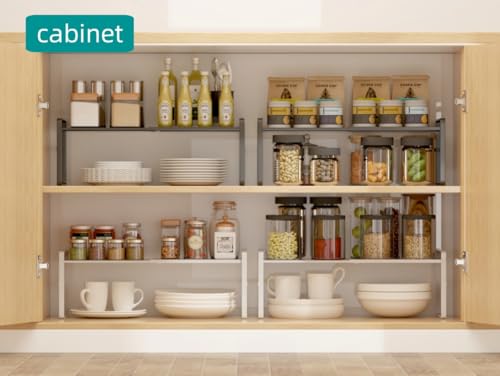 Expandable Cabinet Shelf Organizer Riser for Kitchen Pantry Under Sink - view 3