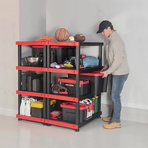 Craftsman 4-Tier Heavy Duty Plastic Storage Shelves, Garage Organization - view 2
