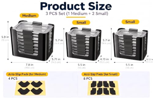 3-Piece Lid Organizer, Compatible with Rubbermaid Brilliance - view 4