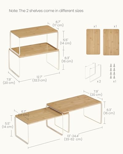 Cabinet Organizer Shelf, Set of 2 Spice Rack, Kitchen Storage - view 3
