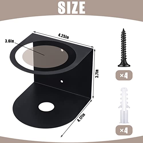 2 Pcs Spray Bottle Holder Wall Mount Stainless Steel Holder, Black - view 2