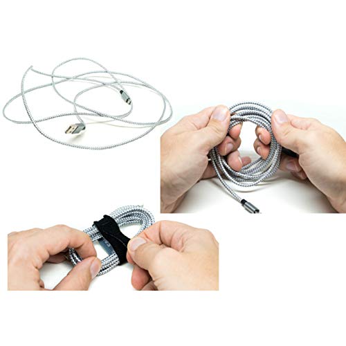 Cable Clips 3M Adhesive, Multipurpose Wire Clamps for Cable Management and Cable Runs - 50 Pack Black Bundled with 10 Reusable Cable Ties - view 5