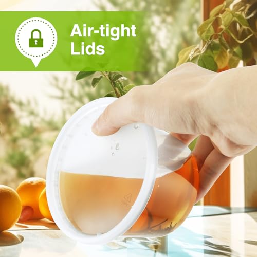 16 oz Deli Containers with Lids 60 Set Airtight To Go Containers - view 4