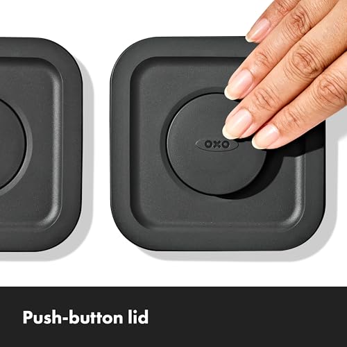 Good Grips POP Container — Rectangle Medium — 2.7 Qt / 2.6 L — Matte Black, Organization and Storage Solution - view 6