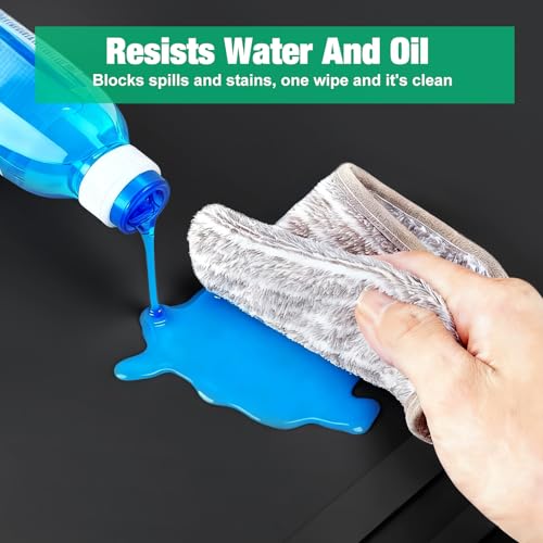 Under Sink Mat 25" X 19", Waterproof Silicone Under Sink Mats for Kitchen, Anti-Leak Shelf Liner & Cabinet Protector with Raised Edge, [BPA Free] Bathroom Tray Home Organizer, Black - view 3