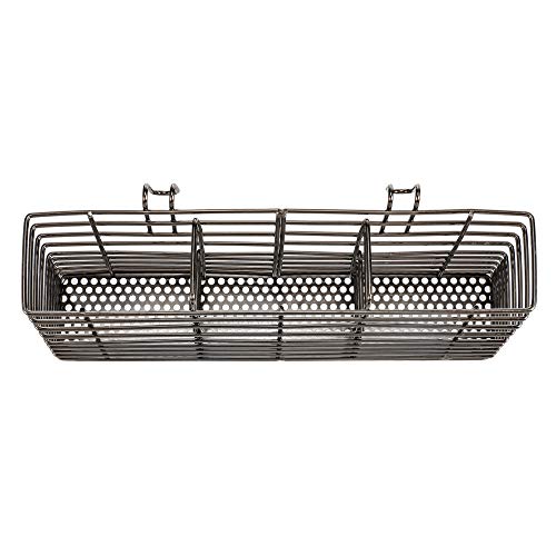 Cutlery Utensil Silverware Drying Rack, Flatware Storage Solution Basket with Hooks for Kitchen Dish Drainer Dish Drying Rack, Rust Proof Nickel - view 3