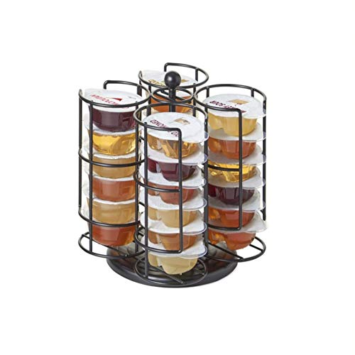 Compatible with Bartesian Cocktail Holds up to 24 Capsule Pods, Spins 360-Degrees, Medium (Pack of 1), Black, (5620)