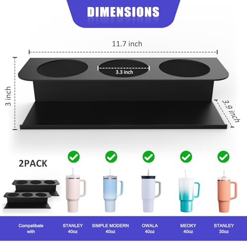 Magnetic Stanley Cup Holder for Fridge, Tumbler Organizer Strong Fridge & Metal Surface Water Bottle Organizer for Kitchen, Stanley Cup Accessories, 2 Pack - view 5