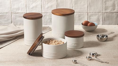 Stoneware Salt Cellar and Storage Canister, 26 oz., Oyster - view 5