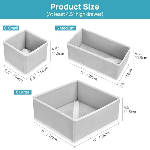 18 Pack Baby Clothes Organizer, Foldable Fabric Drawer Bins - view 5
