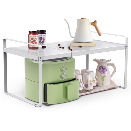 Expandable Shelf for Cabinet, 11" Deep Kitchen Cabinet Organizer, 1 Pack