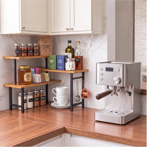 3-Tier Bamboo Corner Organizer Countertop Shelf - view 5