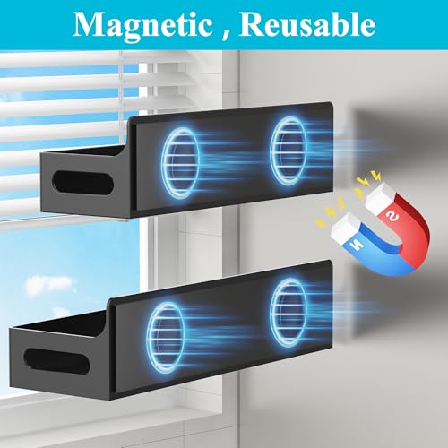 2 Pack Magnetic Spice Rack for Refrigerator Upgrade Black - view 3
